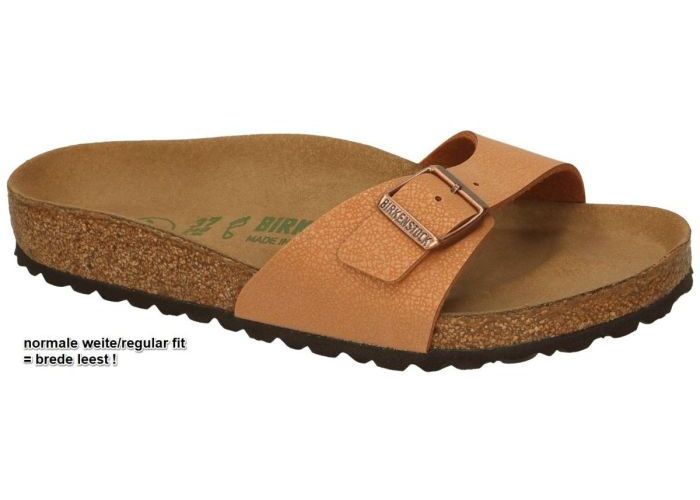 Birkenstock 1025005 MADRID vegan normale weite slippers muiltjes bruin licht schoenen Schoenen Karo