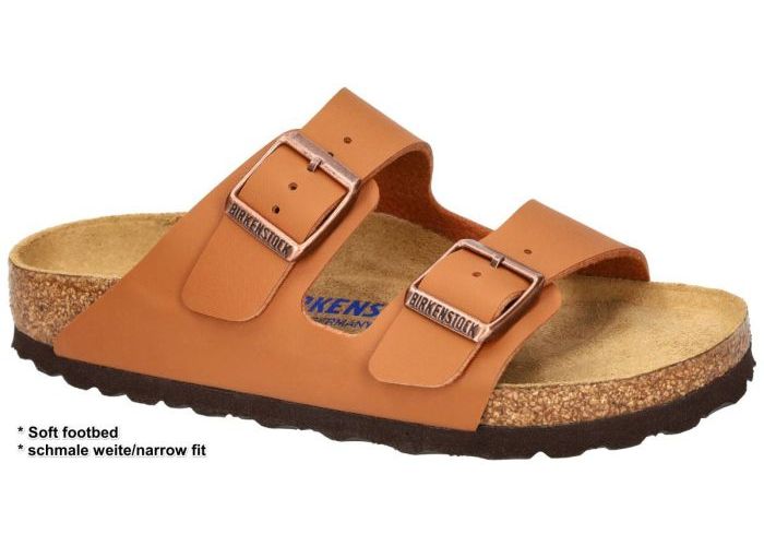 Birkenstock 1019119 ARIZONA SOFT FOOTBED (schmale weite) slippers & muiltjes cognac/caramel