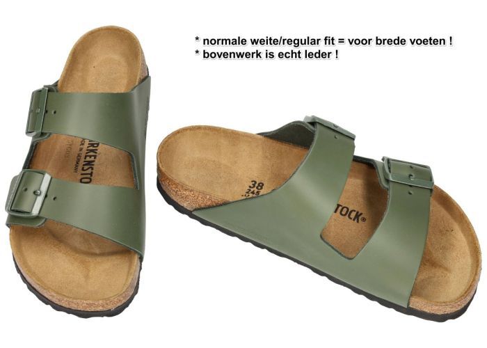 Birkenstock 1029165 ARIZONA BS (normal weite/regular fit) slippers & muiltjes groen olijf