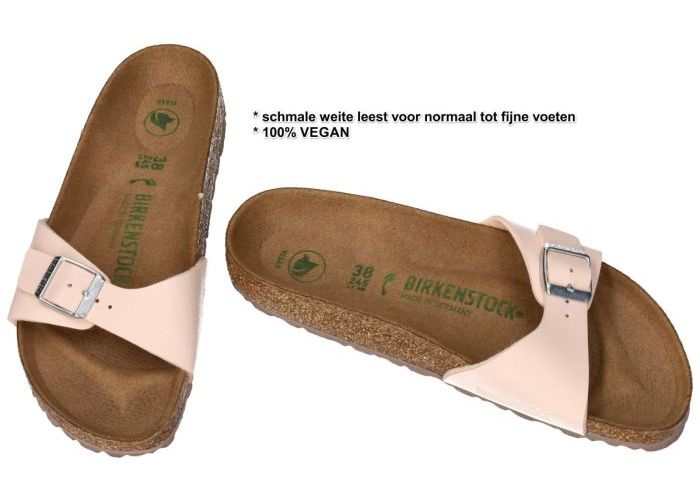 Birkenstock 1020504 MADRID schmale weite - VEGAN slippers & muiltjes nude / oud-roze