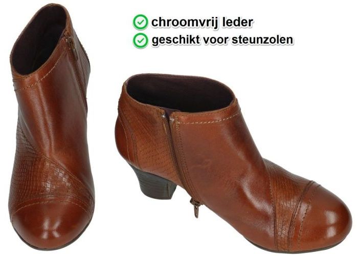 Brako 6931 enkellaarzen cognac/caramel