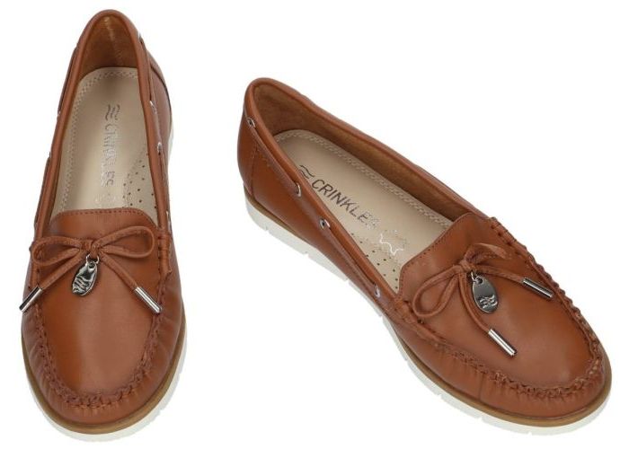 Crinkles 161.C42-04 ballerina's & mocassins cognac/caramel