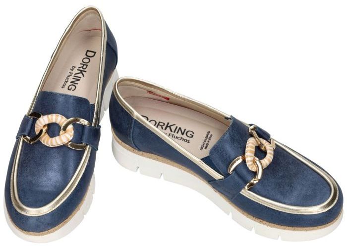Dorking INDIA D9691-BULA ballerina's & mocassins blauw donker