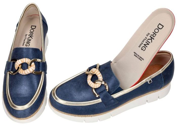 Dorking INDIA D9691-BULA ballerina's & mocassins blauw donker