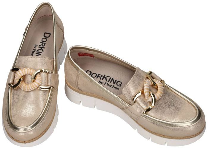 Dorking INDIA D9691-BULA ballerina's & mocassins goud