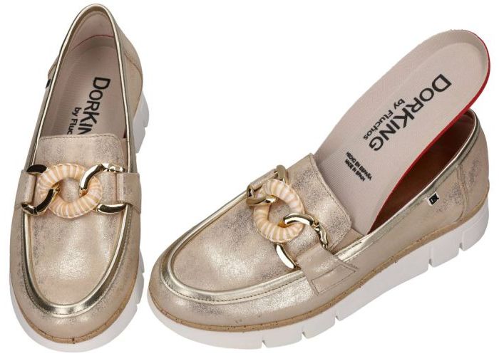 Dorking INDIA D9691-BULA ballerina's & mocassins goud