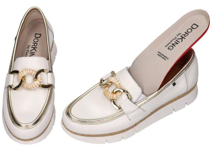 Dorking INDIA D9691-SULA ballerina's & mocassins off-white/ecru/parel