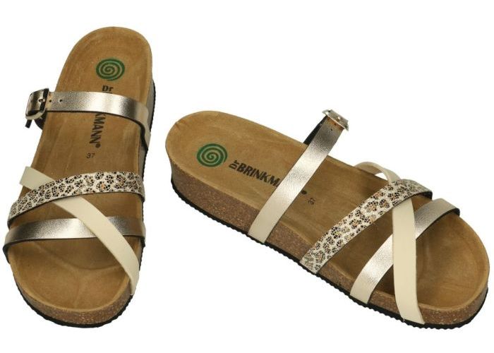 Dr Brinkmann BORA slippers & muiltjes goud