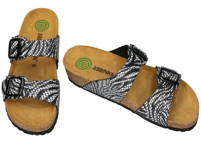 Dr Brinkmann MARIJ 2632-130  slippers & muiltjes zwart/wit