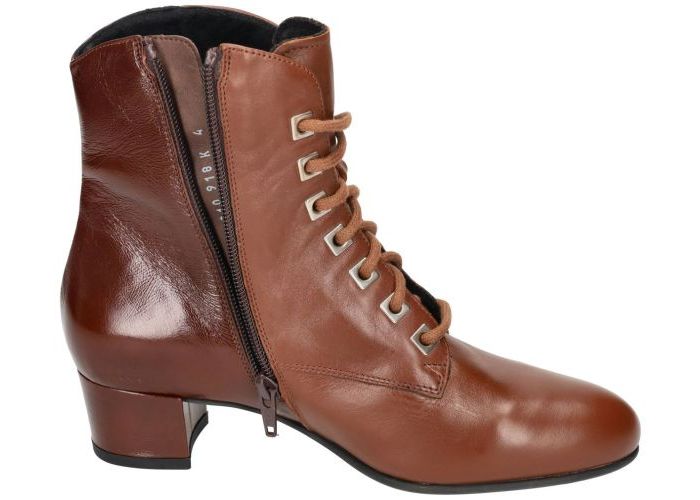 Durea 9810 918 1278 ( K wijdte ) enkellaarzen cognac/caramel