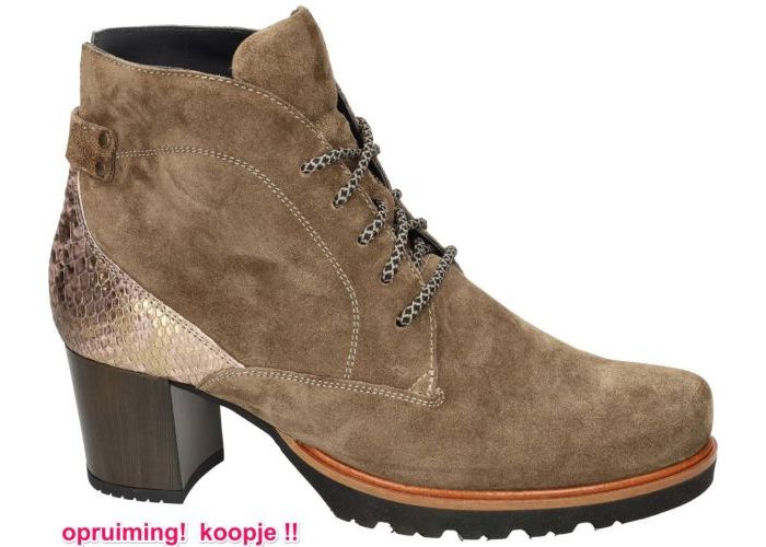 Damesschoenen Durea ENKELLAARZEN 9777 875 0642 ( H wijdte ) Kaki/camouflage