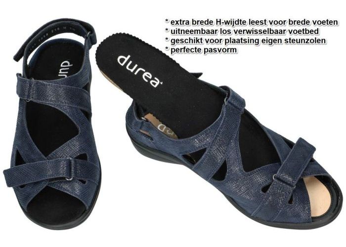 Durea 7258 - 218 - H sandalen blauw donker