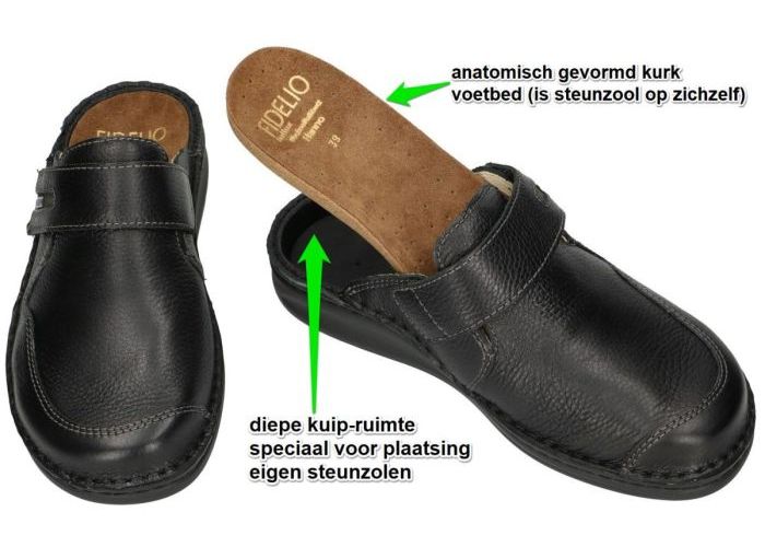 Fidelio Hallux 366030 HALLUX HANNO H½ pantoffels & slippers zwart
