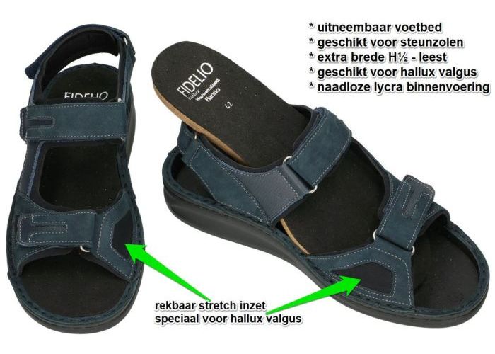 Fidelio Hallux 366028 HALLUX HANNO H½ sandalen blauw donker