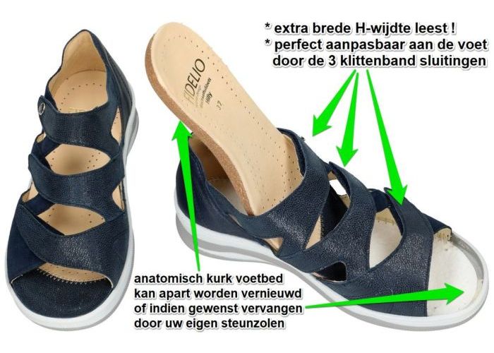 Fidelio Hallux 496016 FIDELIO HILLY H sandalen blauw donker