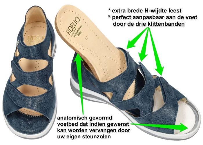 Fidelio Hallux 496016 FIDELIO HILLY H sandalen blauw donker