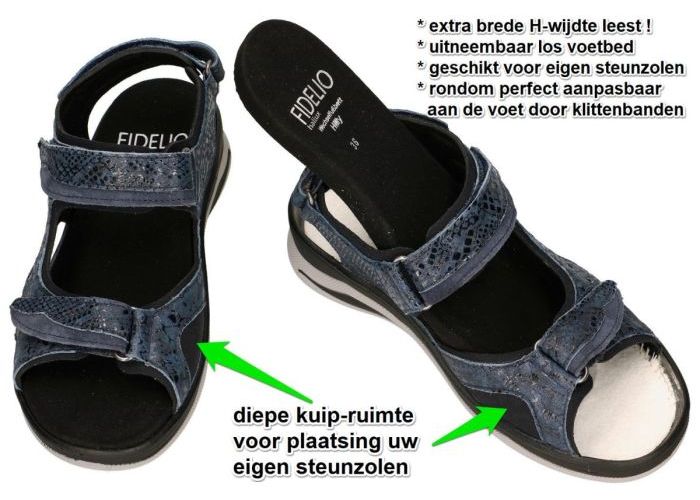 Fidelio Hallux 496032 HALLUX HILLY (H) sandalen blauw donker