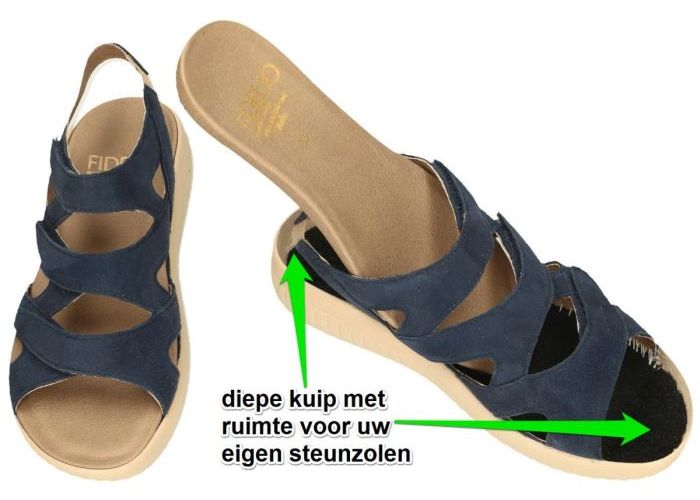 Fidelio Hallux 585005 GIULIA G½ sandalen blauw donker