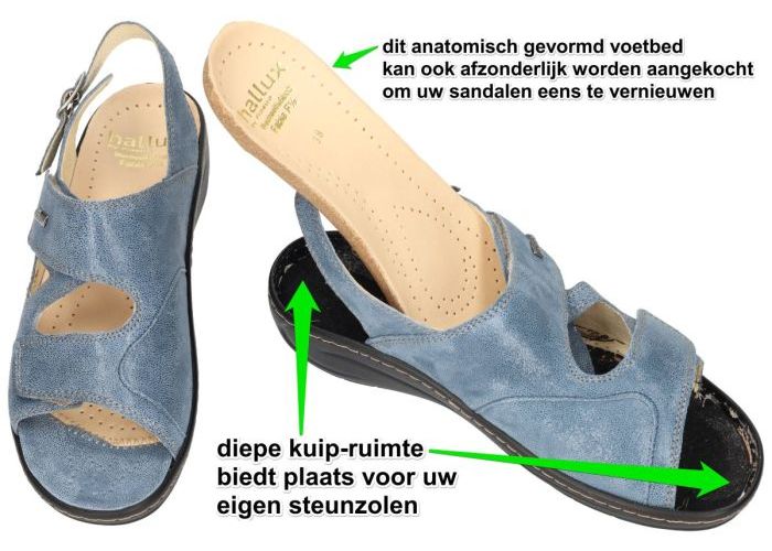Fidelio Hallux 434134 HALLUX FABIA F½ sandalen blauw licht