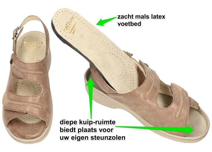 Fidelio Hallux 236024 Hallux HEDI H sandalen bruin licht