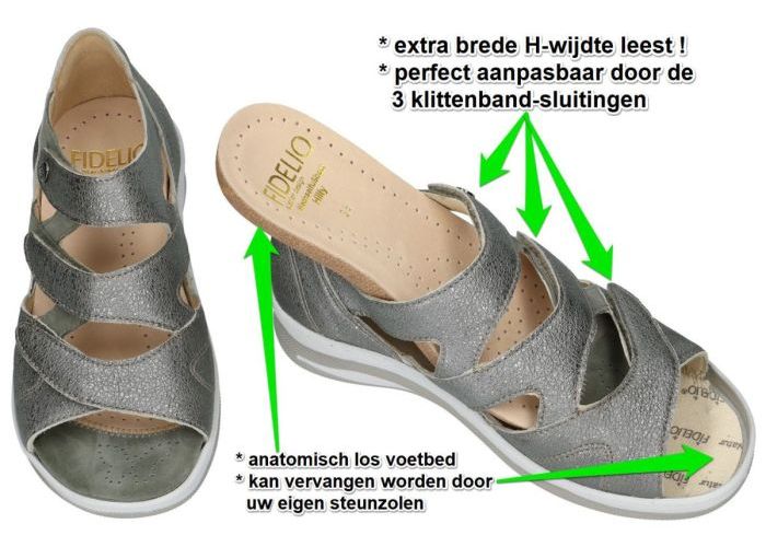 Fidelio Hallux 496006 HILLY (H) sandalen grijs