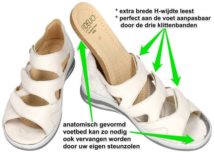 Fidelio Hallux 496016 FIDELIO HILLY H sandalen off-white/ecru/parel