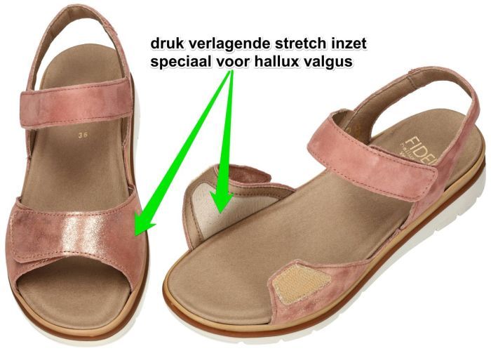 Fidelio Hallux 595023 HALLUX GLORY G½ sandalen perzik roze