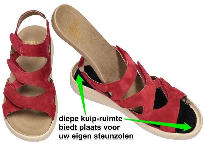 Fidelio Hallux 585005 GIULIA G½ sandalen rood donker