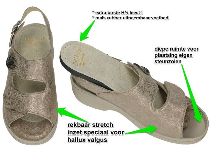 Fidelio Hallux 236022 HEDI (H½) sandalen taupe