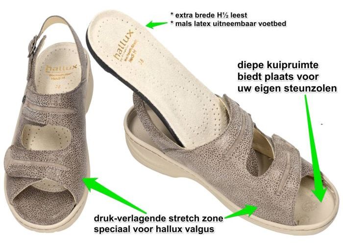 Fidelio Hallux 236024 Hallux HEDI H sandalen taupe