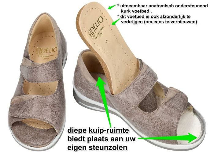Fidelio Hallux 497009 HALLUX JILLY J sandalen taupe