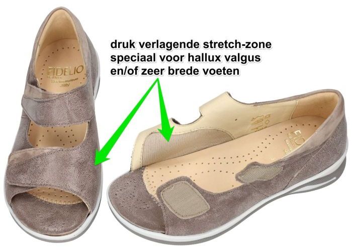 Fidelio Hallux 497009 HALLUX JILLY J sandalen taupe