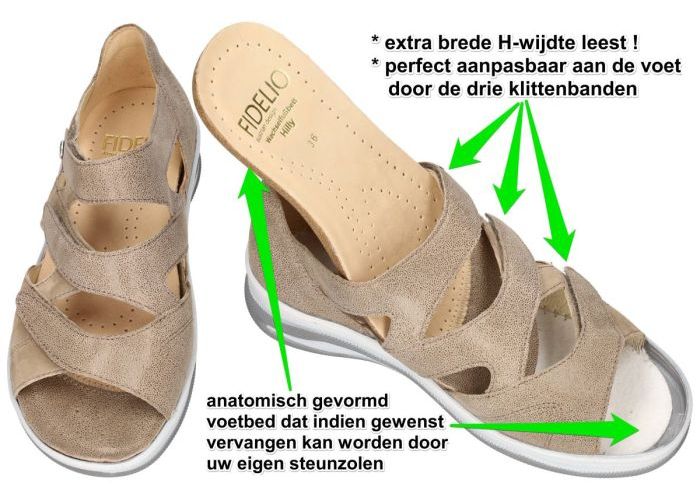 Fidelio Hallux 496016 FIDELIO HILLY H sandalen zandkleur