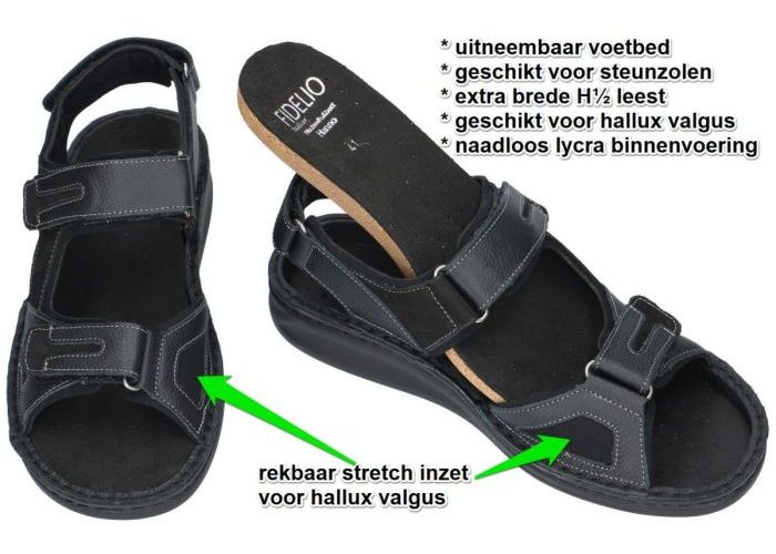 Fidelio Hallux 366028 Hanno H½ sandalen zwart