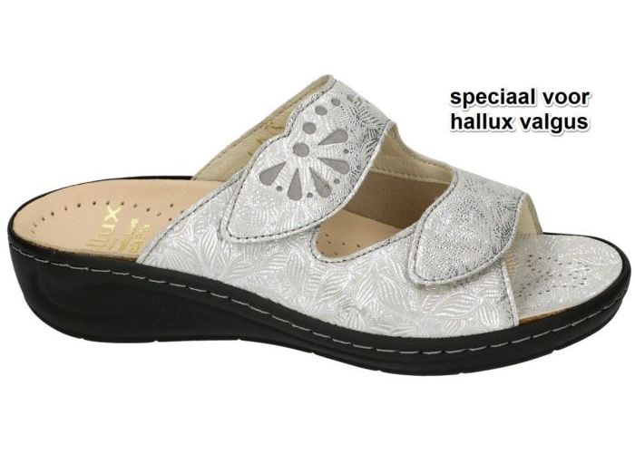 Fidelio Hallux 434029 FABIA (F½) slippers & muiltjes zilver