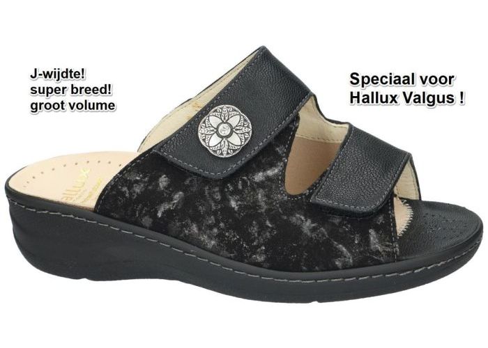 Fidelio Hallux 456003 JESSY (J) slippers & muiltjes zwart