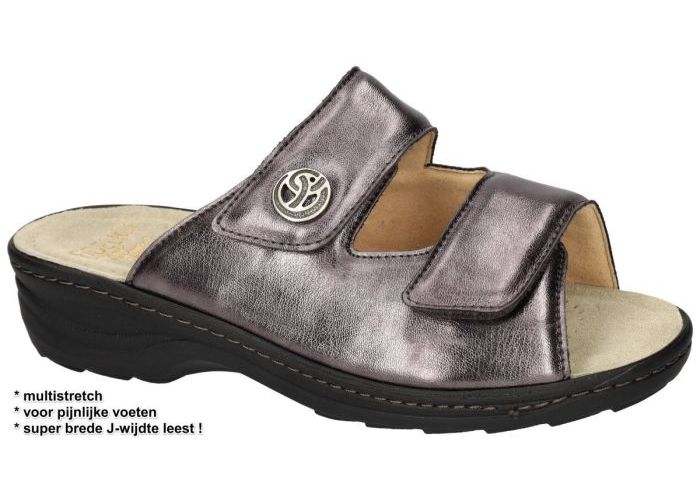 Fidelio Hallux 237031 HALLUX HEDI (J) slippers & muiltjes antraciet grijs