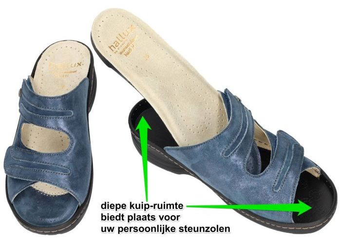 Fidelio Hallux 236023 HALLUX HEDI (H) slippers & muiltjes blauw
