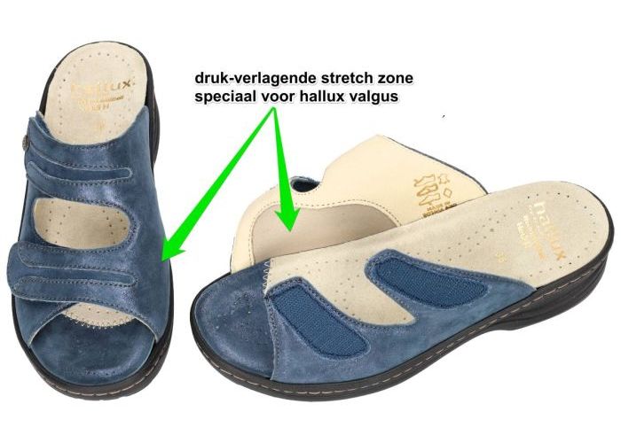 Fidelio Hallux 236023 HALLUX HEDI (H) slippers & muiltjes blauw