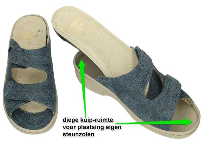 Fidelio Hallux 236023 HALLUX HEDI H slippers & muiltjes blauw