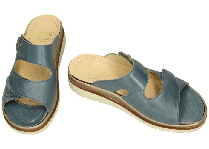 Fidelio Hallux 595020 HALLUX GLORY (G½) slippers & muiltjes blauw