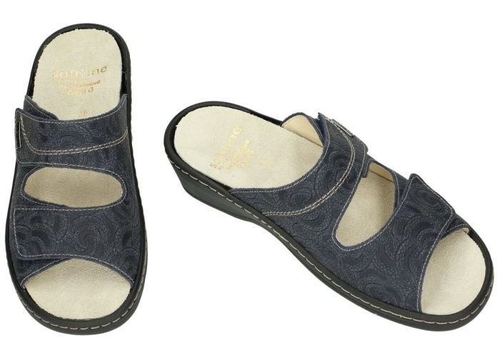 Fidelio Hallux 225001 Soft-Line GERTI (G) slippers & muiltjes blauw donker