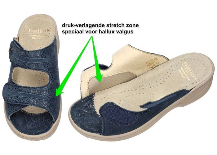 Fidelio Hallux 236023 HALLUX HEDI (H) slippers & muiltjes blauw donker