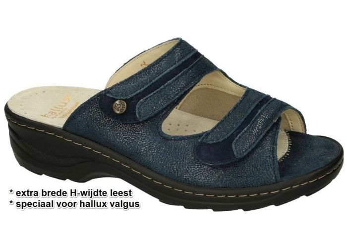 Fidelio Hallux 236023 HALLUX HEDI (H) slippers & muiltjes blauw donker