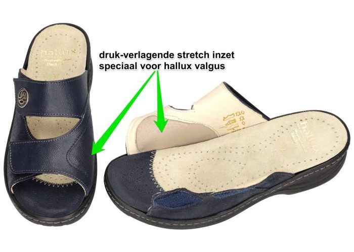 Fidelio Hallux 236031 HALLUX HEDI (H) slippers & muiltjes blauw donker
