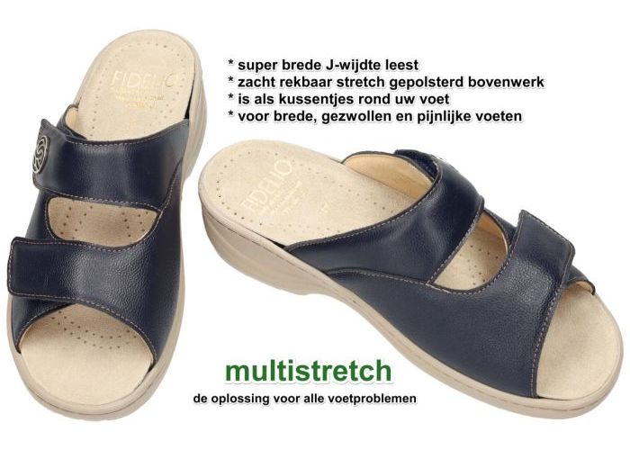 Fidelio Hallux 237031 HALLUX HEDI (J) slippers & muiltjes blauw donker