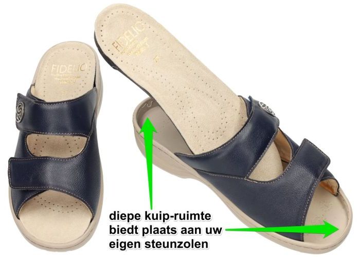 Fidelio Hallux 237031 HALLUX HEDI (J) slippers & muiltjes blauw donker