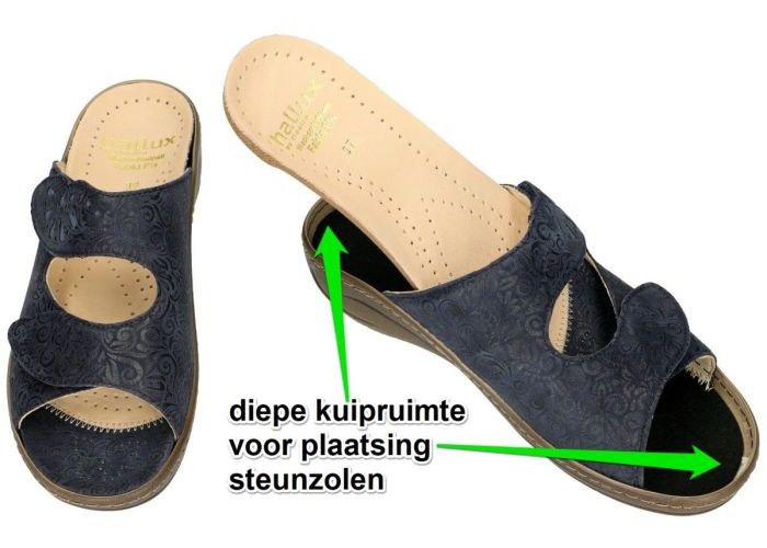 Fidelio Hallux 434029 Hallux Fabia F½ slippers & muiltjes blauw donker