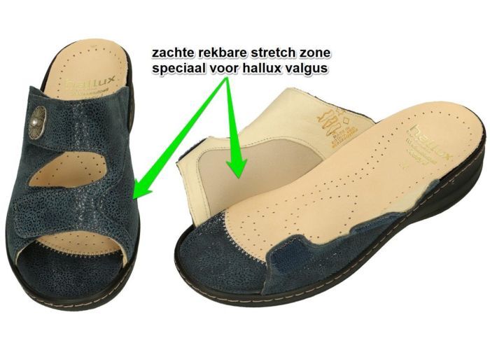 Fidelio Hallux 456003 HALLUX JESSY (J) slippers & muiltjes blauw donker