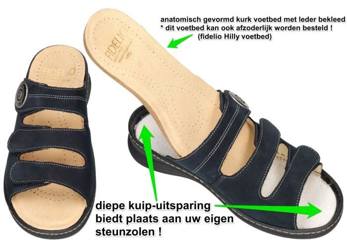 Fidelio Hallux 497035 FIDELIO JILLY (J) slippers & muiltjes blauw donker